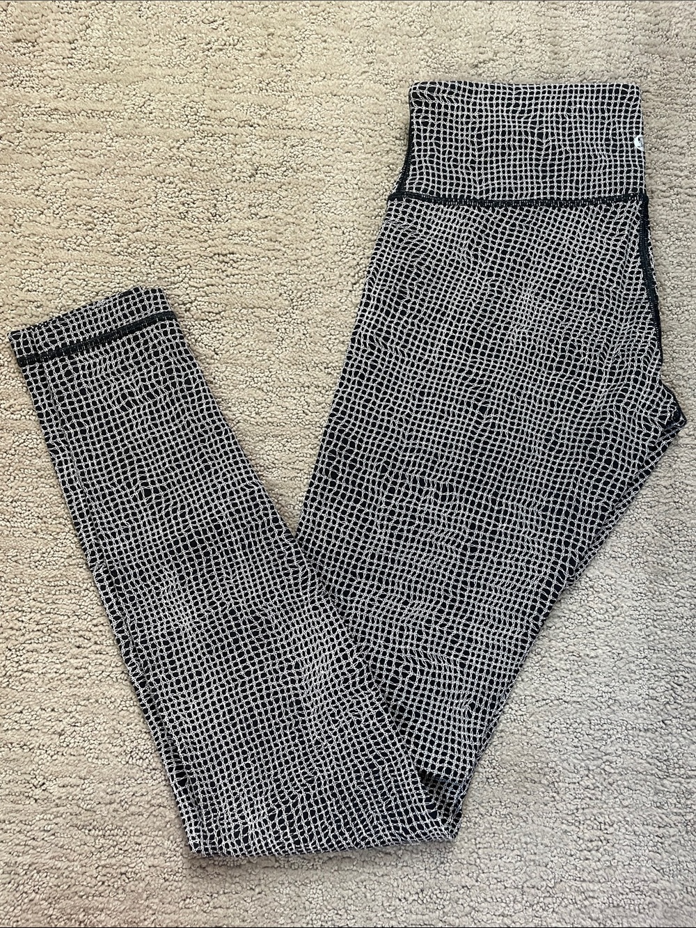 lululemon athletica Black & White Grid Leggings